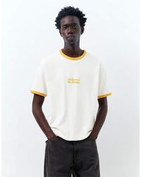 Pull&Bear - Textured Slogan T-Shirt - Lyst