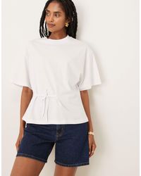 ASOS - Short Sleeve Ruched Tie Detail T-shirt - Lyst