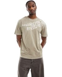 Collusion - Pique Graphic Tee With Acid Wash - Lyst