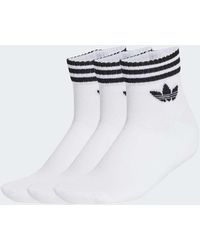 adidas Originals - 3 Pack Ankle Socks With Trefoil Logo - Lyst
