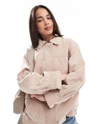 ASOS - Real Suede Oversized Bomber - Lyst
