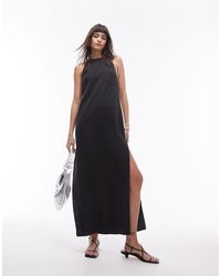 TOPSHOP - Sleeveless High Slit Column Maxi Dress - Lyst