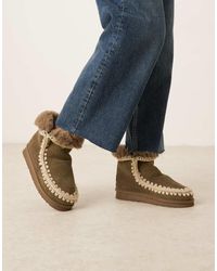 Mou - 18 Shearling Suede Boots - Lyst