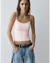 Pull&Bear - Adjustable Thin Strap Top - Lyst
