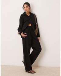 ASOS - Linen Look Pull On Trouser Co-Ord - Lyst