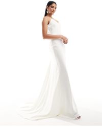 Y.A.S - Bridal Satin Maxi Cami Dress With Train - Lyst