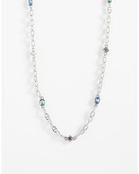 ASOS - Stone And Chain Necklace - Lyst