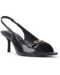 SEQWL - Slingback Stiletto Heels Peep Toe Pumps With Buckle Detail - Lyst