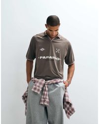 ASOS - Oversized Sports Polo With Football High Build Graphic - Lyst