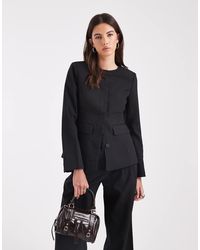 4th & Reckless - Structured Collarless Fluted Sleeve Blazer Co-ord - Lyst