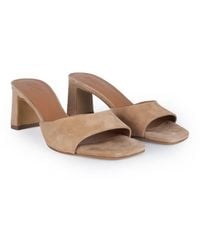 OFF THE HOOK - 'Park' Suede Leather Block Heel Heeled Sandals - Lyst