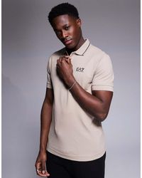 EA7 - Armani Short Sleeve Tipped Logo Polo Shirt - Lyst