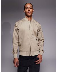 Barbour - Chaqueta Bomber Con Cremallera Y Logo Tardon De -Neutro - Lyst