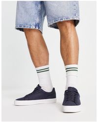 Pull&Bear Gummi Herren Schuhe Sneaker Niedrig Geschnittene Sneaker kontrastierende sneaker in Weiß für Herren 