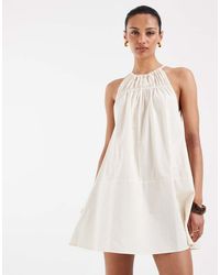 ASOS - Halter Trapeze Shaped Waist Mini Dress - Lyst