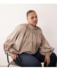 ARRANGE - Curve Oversized Bomber Jacket With Balloon Sleeve - Lyst