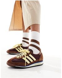 adidas Originals - Sl 72 og - baskets - marron et jaune - Lyst