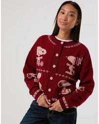 Skinnydip London - Peanuts X Snoopy Winter Knitted Cardigan - Lyst