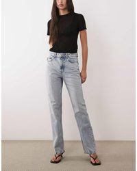 ASOS - 90s Straight Jeans With Crease Detail - Lyst
