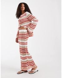 ASOS - Knitted Ladder Stitch Maxi Skirt Co-ord - Lyst