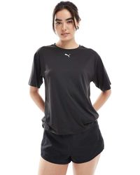 PUMA - Camiseta Deportiva Negra Holgada Tad Essentials De - Lyst