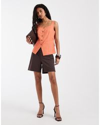 Object - Getailleerde Short Met Stretch - Lyst