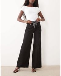 Jdy - Jeans mit schal-detail und weitem bein - Lyst