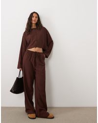 ASOS - Linen Pull On Pants - Lyst