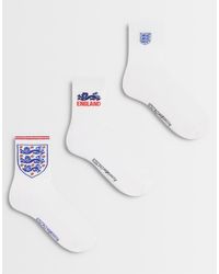 ASOS - Set Van 3 Paar Sokken Met Grafische England World Cup-Print - Lyst