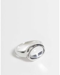 ASOS - Ring mit klarer steinfassung - Lyst