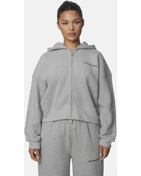 Good For Nothing - Boxy Cotton-Rich Fleece Zip Hoodie - Lyst