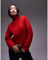 Mango - – hochgeschlossener pullover aus grobstrick - Lyst