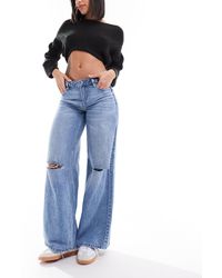 Pimkie - Mid Rise baggy Ripped Jeans - Lyst