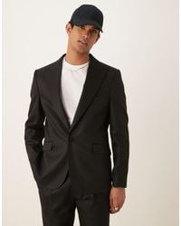 ASOS - Slim Fit Colbert Met Linnen - Lyst