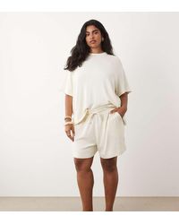 ASOS - Asos Design Curve Textured Knit Runner Shorts - Lyst