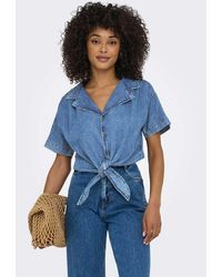 ONLY - Denim Overhemd - Lyst