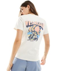 Wrangler - T-shirt vintage con stampa sul retro con logo e cowboy - Lyst