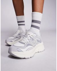 EA7 - Armani Logo Suede Mix Chunky Trainers - Lyst