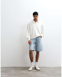 ASOS - Oversized Boxy Polo With Quarter Zip - Lyst