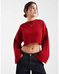 ASOS - Maglione Corto Lavorato A Coste Larghe - Lyst