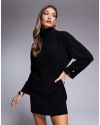 River Island - Roll Neck Mini Jumper Dress - Lyst