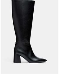 Stradivarius - E stiefel mit blockabsatz - Lyst