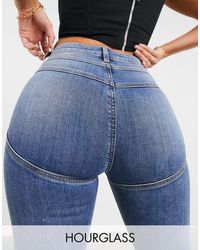 ASOS Выбеленные Джинсы Скинни - Синий