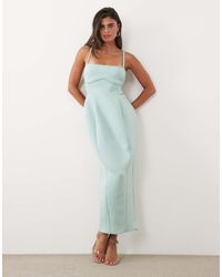 ASOS - Volume Pencil Maxi Dress With Strappy Back - Lyst
