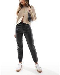 ONLY - Emily - pantalon raccourci en imitation cuir - Lyst