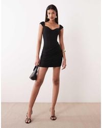Oh Polly - Sweetheart Neckline Drape Skirt Mini Dress - Lyst
