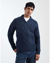 Levi's - Polaris Shawl Collar Cable Knit Jumper - Lyst