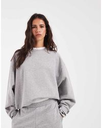 ASOS - Boxy Oversized Brushback Sweat - Lyst