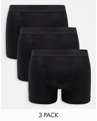 Weekday - Pack De 3 Calzoncillos De Algodón Negros Johnny De - Lyst