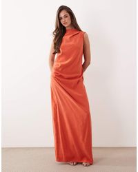 ASOS - Column Slouchy Hip Maxi Dress - Lyst